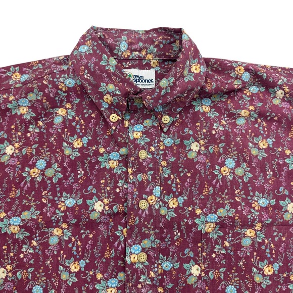 reyn spooner Other - Reyn Spooner Shirt Mens Small Red Floral Hawaiian Popover Button Down Aloha